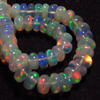 7 inches Full strand Top Quality - WELO ETHIOPIAN OPAL - Smooth Rondell Beads Amazing Fire all strand size 4 - 5 mm approx